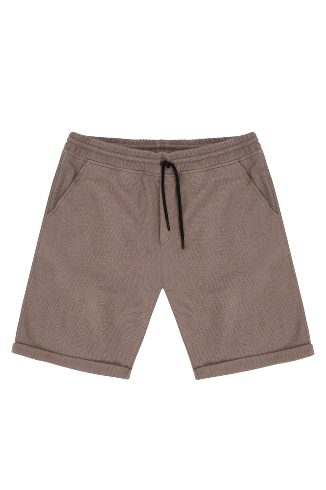 EXCLUSIEVE WAFFLE SHORT 825981 5997 desert taupe